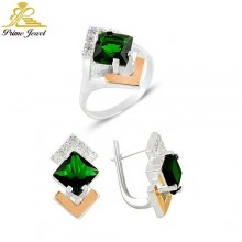 Altın +Gümüş Zirkon Taşlı Set